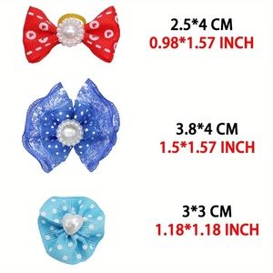 NWT 50 pcs Cute and Colorful Dog Hair Bows - Perfect for Small Puppies and Pets